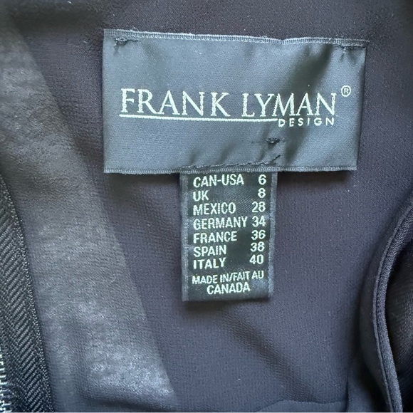 FRANK LYMAN | Black Hi-Low Sleeveless Top Sz 6 - Picture 4 of 5